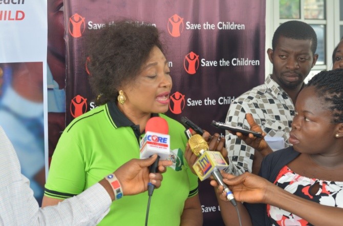 Children’s Day, 2016 at press conference interview in collaboration with Save the Children, Nigeria