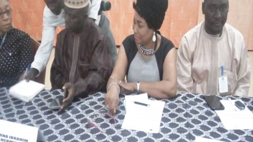 At Barcelona hotel, Abuja for validation meeting on the study report on statelessness in north east, Nigeria. WACSOF Nigeria platform activity.